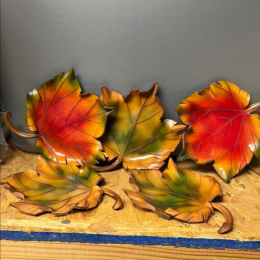 Colorful Leaf Wall Decor Set